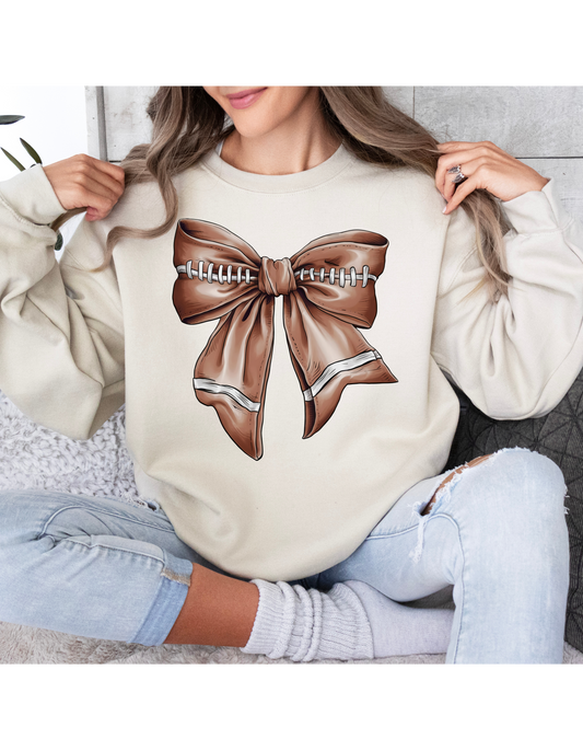 Coquette Football Bow Sweatshirt